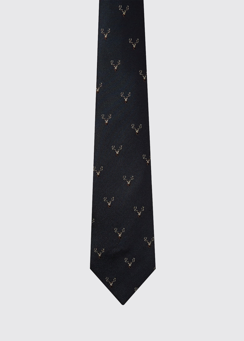 Avalon Silk Woven Tie - Navy