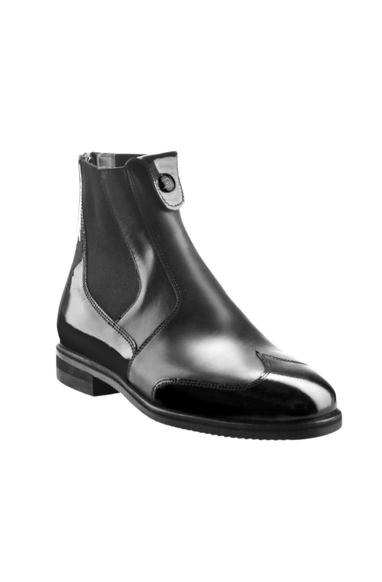 Marilyn Black Short Boots - Patent