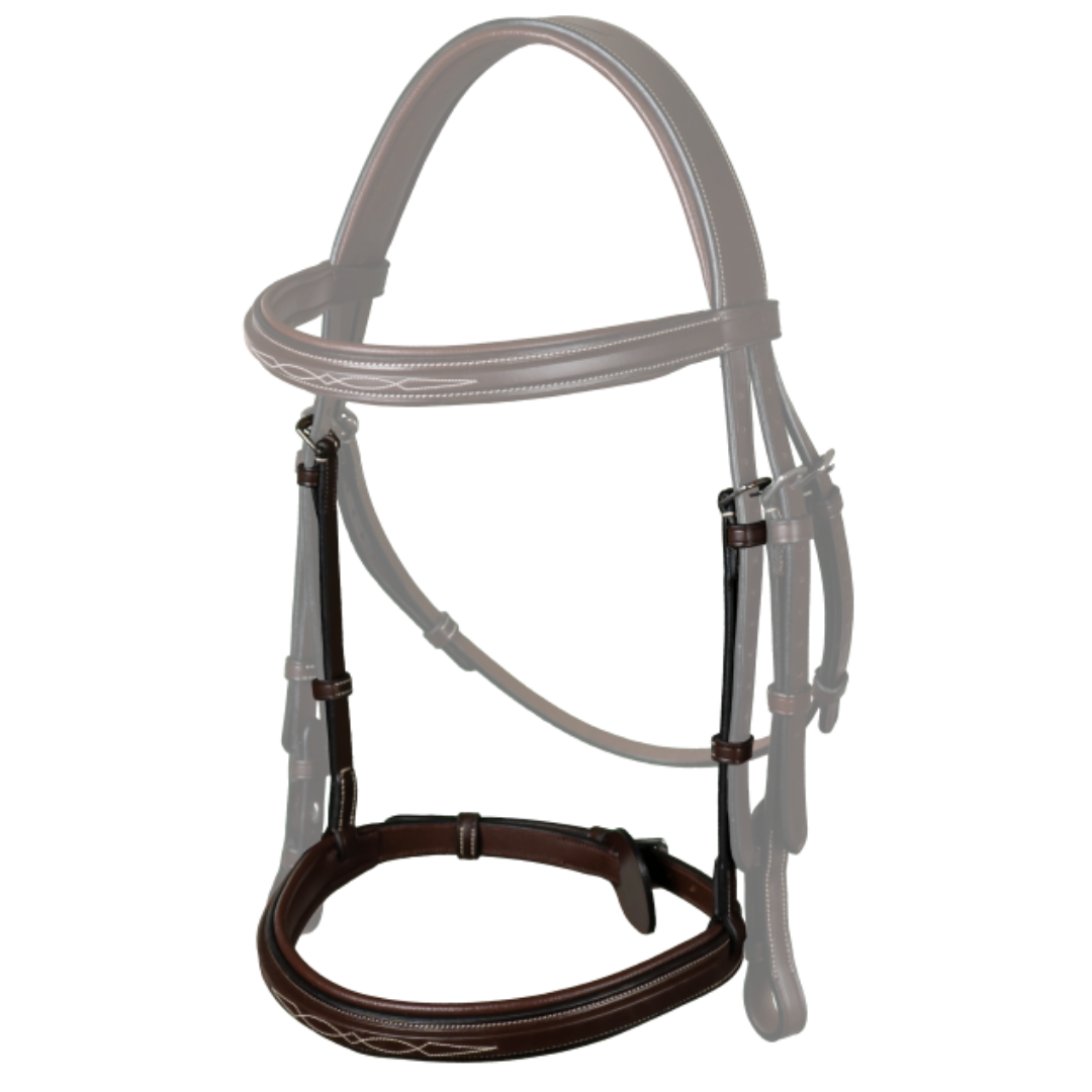 Shires Blenheim Hunter: Capezzina Cavesson Nera Per Cavallo, Taglia Full, Nasello Extra Profondo 38mm, Raccordi Acciaio Inox