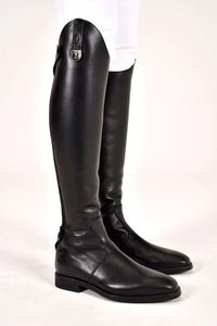 Sofia Boots Black - Patent Border with Swarovski Crystals