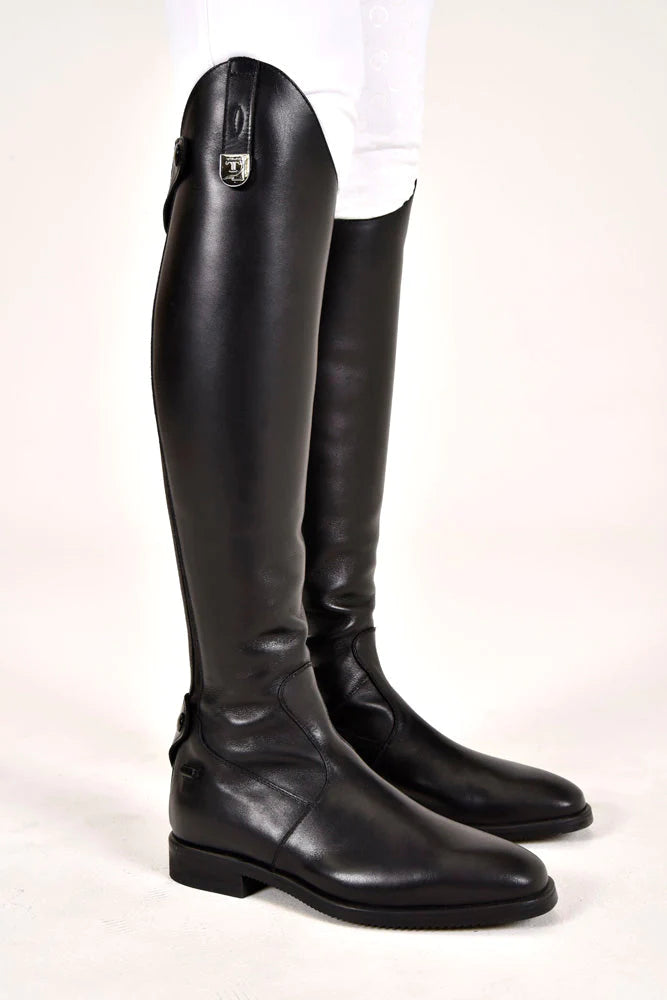 Sofia Boots Black - Patent Border with Swarovski Crystals
