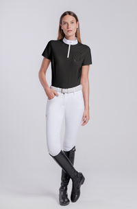 CT S/S w/Sequins Pocket Competition Shirt - Black