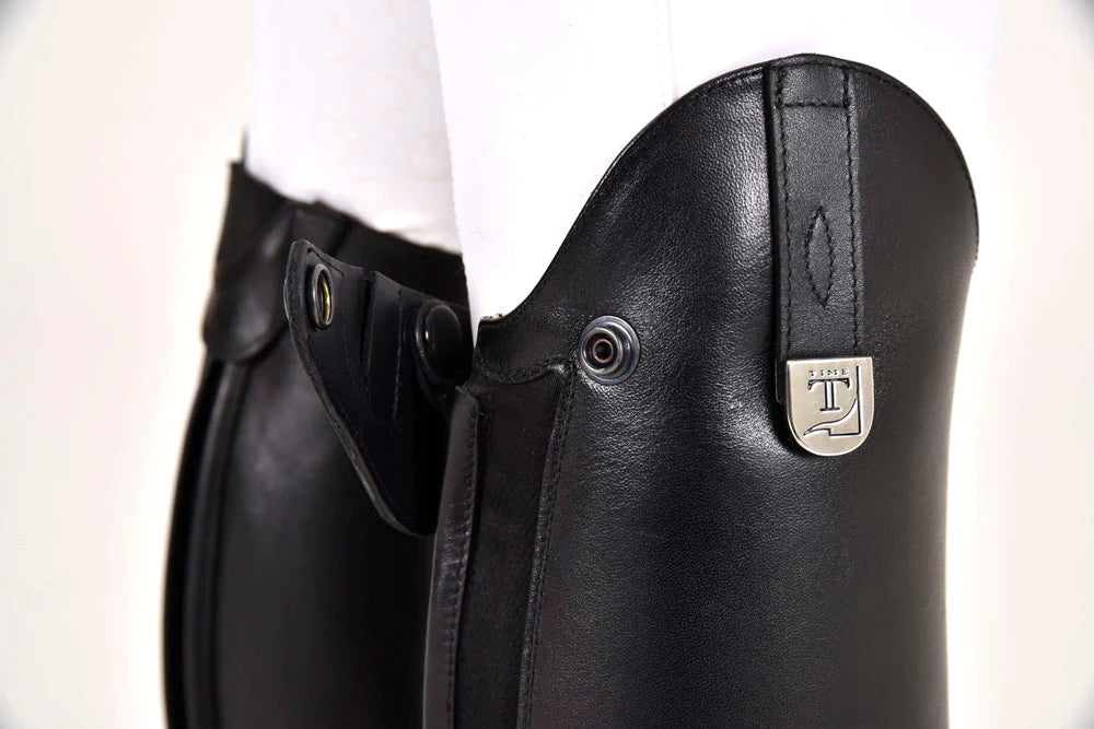 Sofia Boots Black - Patent Border with Swarovski Crystals