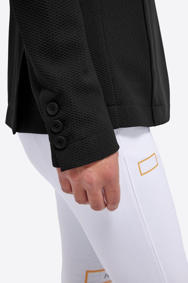 Jersey Mesh Riding Jacket - Black w Gold Logo
