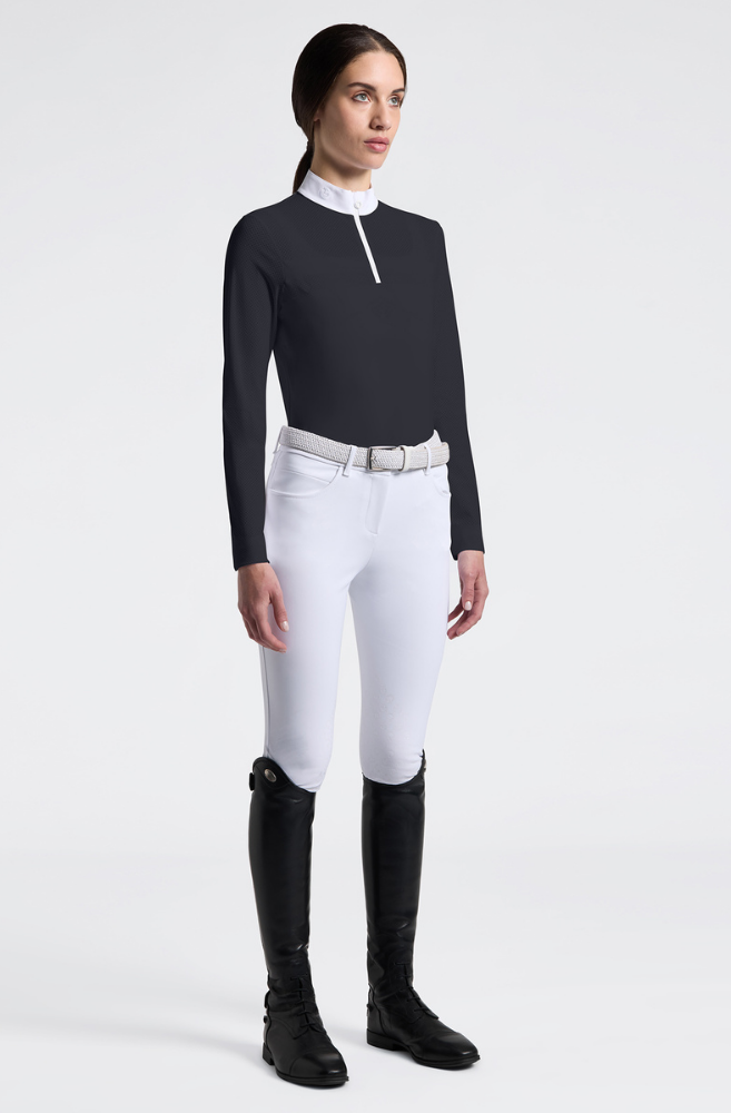 CT Perforated L/S Competition Shirt - Charcoal