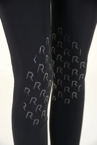 Knee High Perforated Breeches - Black
