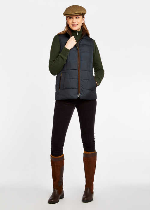 Spiddal Quilted Gilet - Navy Multi