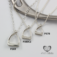 Sterling Silver Small Jump Stirrup Pendant