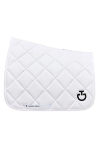 Diamond Quilted Jersey Dressage Saddle Pad - White