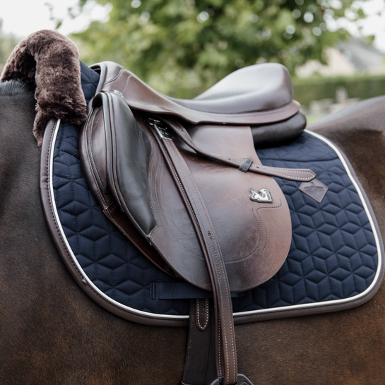 Skin Friendly Jump Saddle Pad - Navy