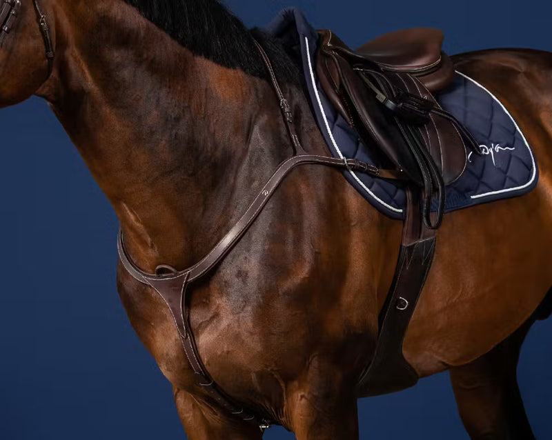 US Jumping Long Bridge Breastplate - Brown
