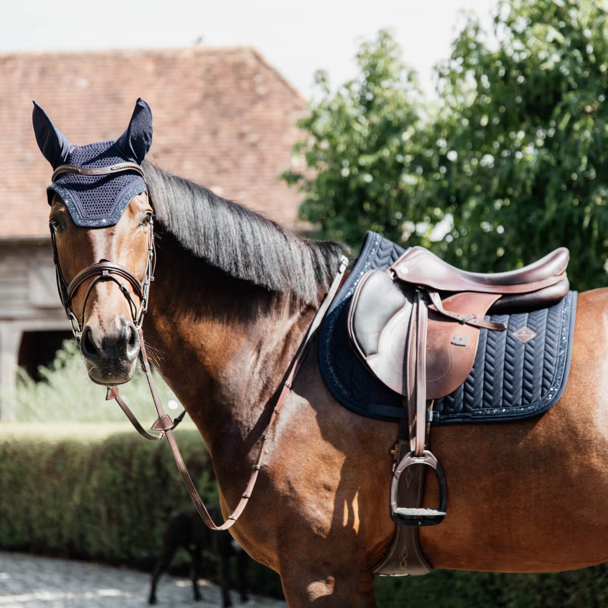 Jump Saddle Pad Glitter Stone - Navy
