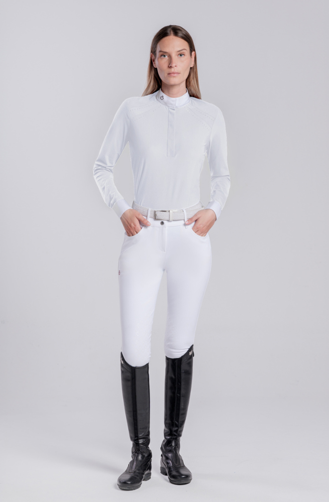 CT L/S Perforated Inserts Competition Shirt - White