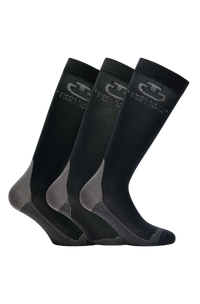 CT Jacquard Logo 3 Pack Socks - Navy/Grey/Black