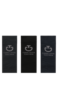 CT Jacquard Logo 3 Pack Socks - Navy/Grey/Black