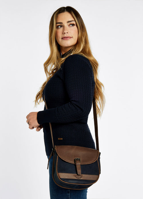 Clara Handbag - Navy/Brown