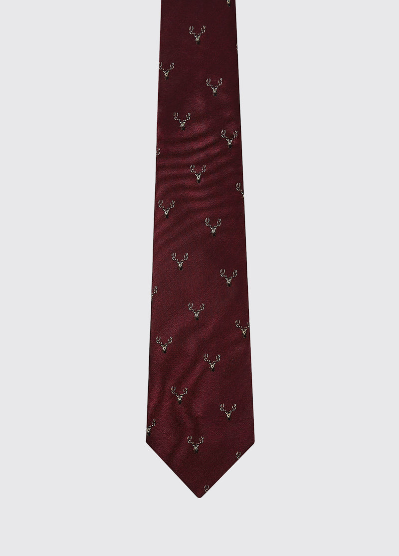 Avalon Silk Woven Tie - Merlot