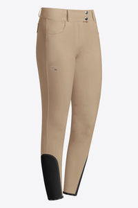 Woman's High Waist Pocket Breeches - Beige