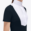 Girls' S/S Bib Shirt - Navy