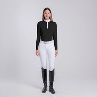 CT L/S w/Sequins Bib Competition Shirt - Black