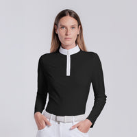 CT L/S w/Sequins Bib Competition Shirt - Black