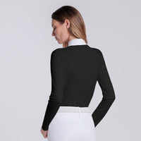 CT L/S w/Sequins Bib Competition Shirt - Black