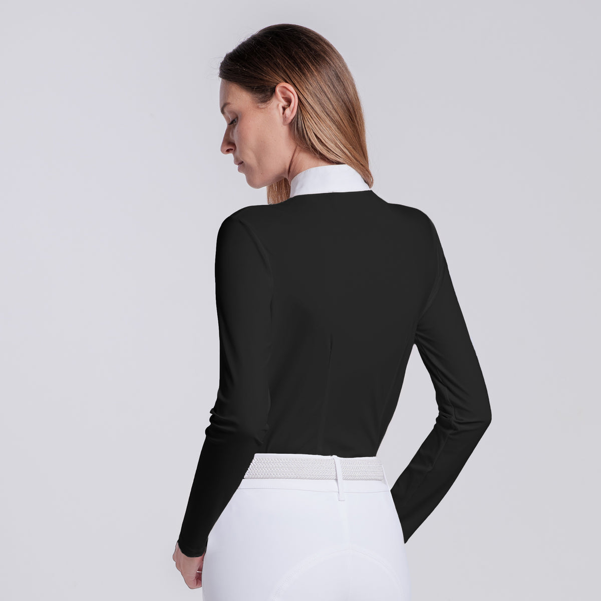 CT L/S w/Sequins Bib Competition Shirt - Black