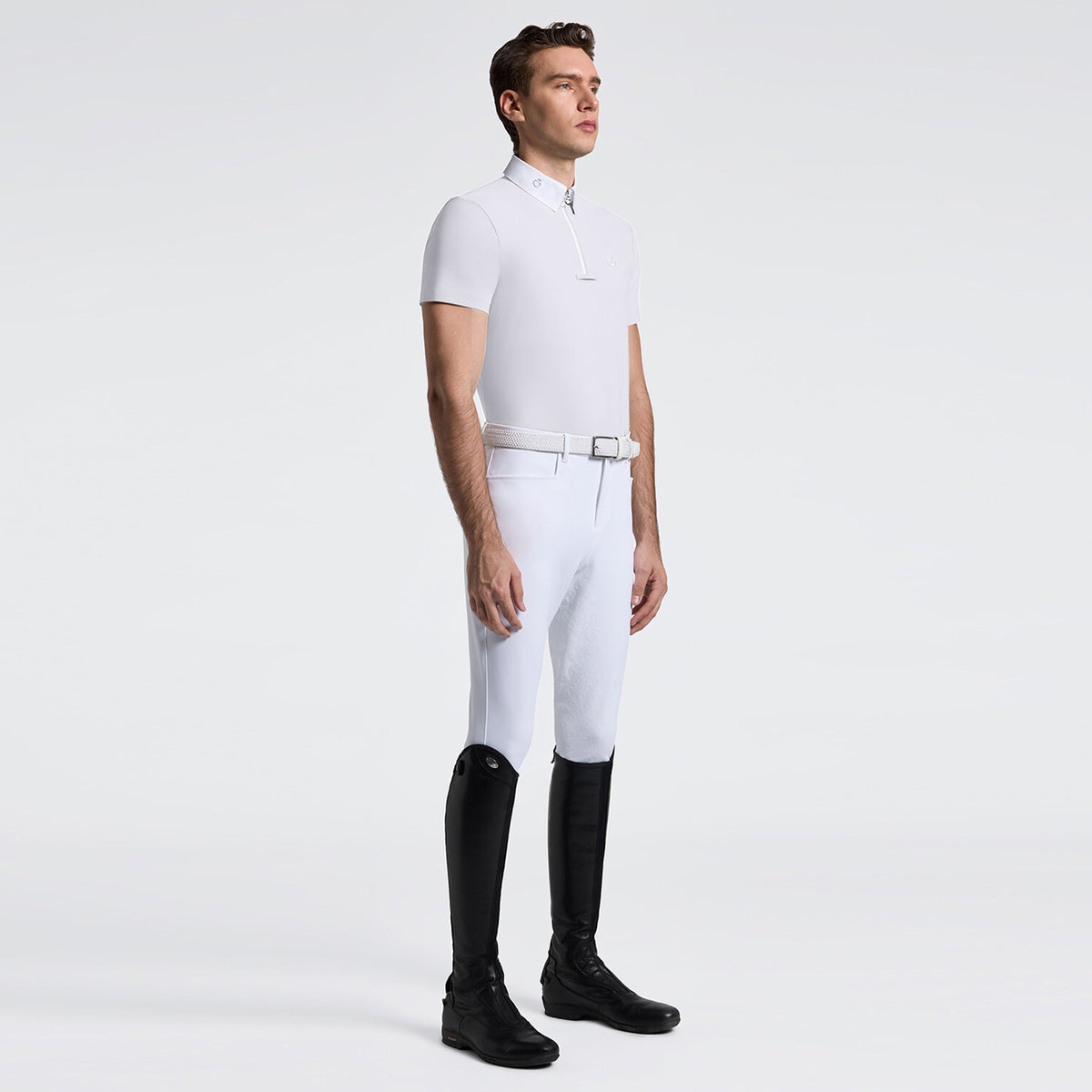 Men's S/Sleeve Jersey Zip Competition Shirt (FW26) - White