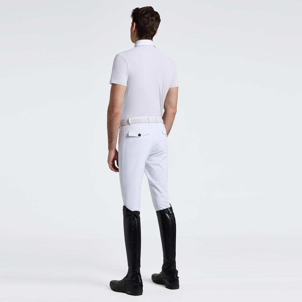 Men's S/Sleeve Jersey Zip Competition Shirt (FW26) - White