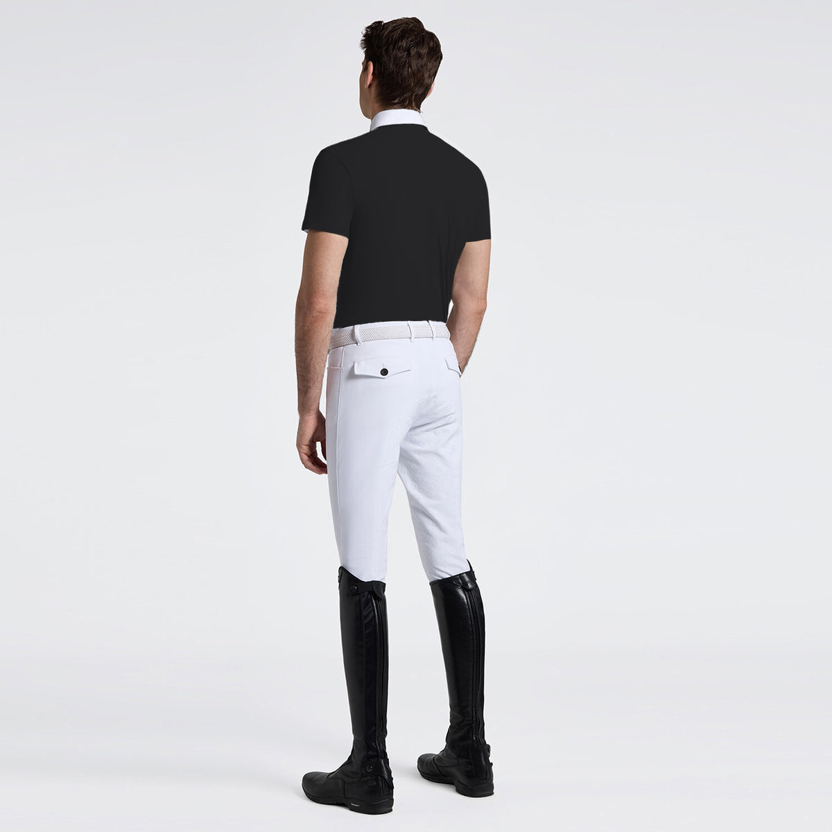 Men's S/Sleeve Jersey Zip Competition Shirt (FW26) - Black