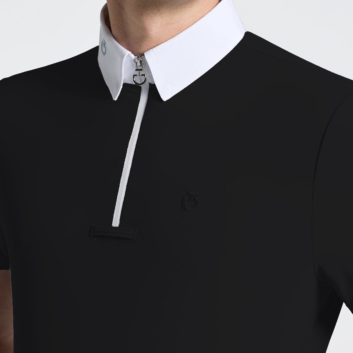 Men's S/Sleeve Jersey Zip Competition Shirt (FW26) - Black