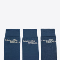 CT Jacquard Logo 3 Pack Socks - Navy
