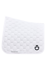 Geometric Q Dressage Saddle Pad - White