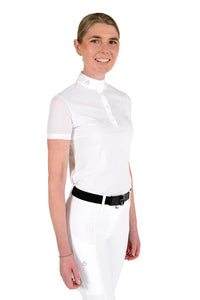 Perforated Short Sleeve Competition Polo - White