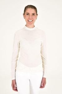 High Collar Lightweight Knit - White