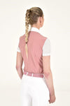 Perforated Jacquard Zip Shirt - Dusty Rose