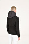 Hybrid Puffer/Tech Knit Jacket - Black