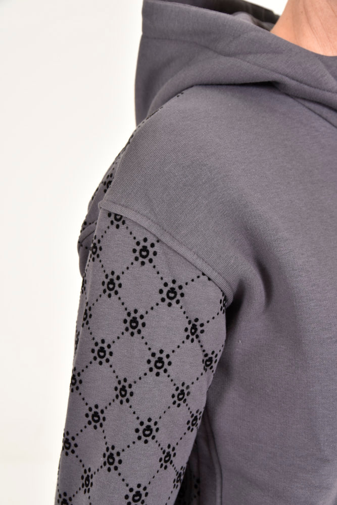 CT Orbit Flock Zip Hoodie - Iron Grey