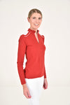 L/S Training Zip Polo - Red