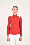 L/S Training Zip Polo - Red