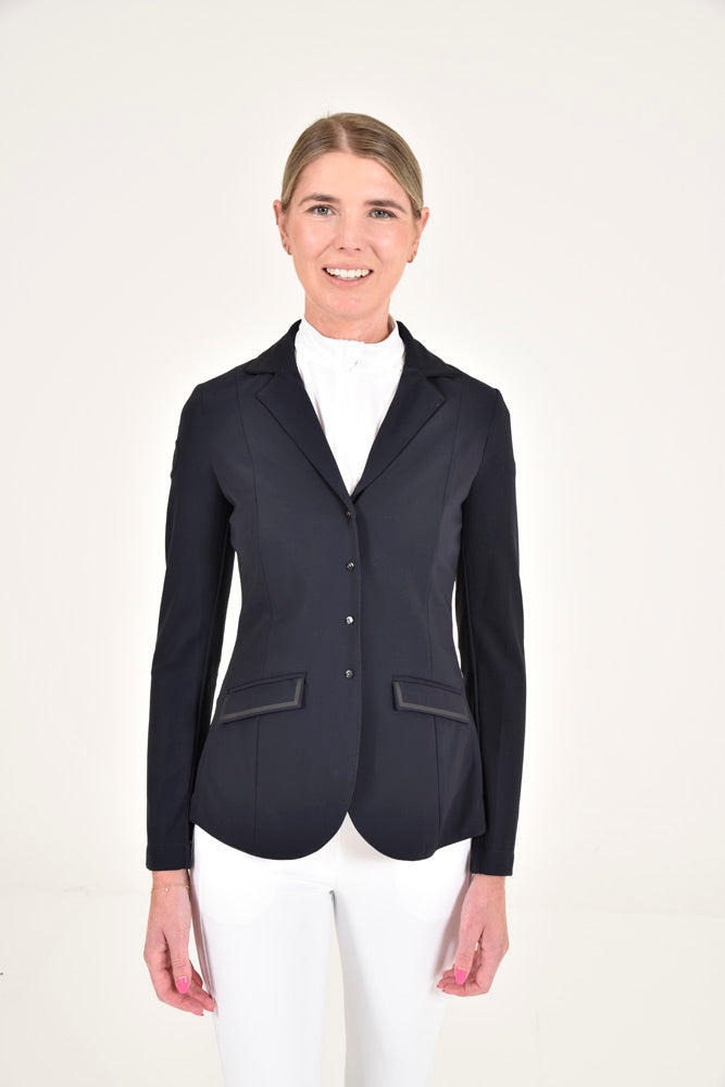 Zip Riding Jacket w Inserts - Navy