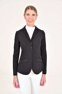 Zip Riding Jacket w Inserts - Black