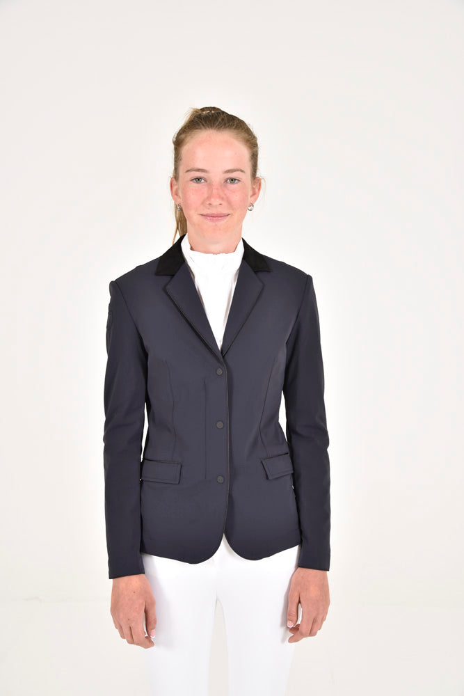 Cavalleria Toscana - Girl's GP Zip Riding Jacket - Navy – The Rider Shop