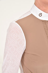 Pleated Jersey L/S Shirt - Cacao
