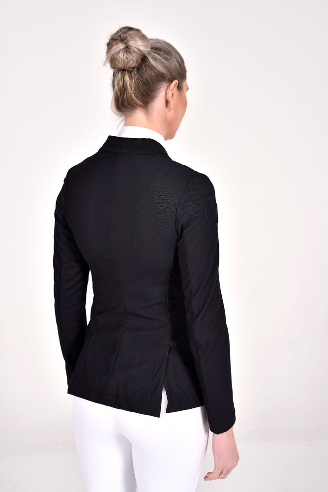 Lightweight Jersey Zip Textured Jacket - Black