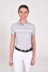 Jersey Mesh Button Up Polo - Light grey