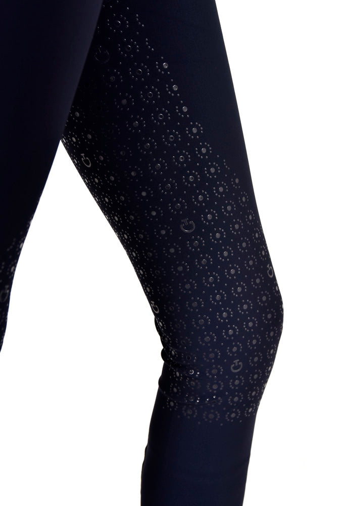 CT Motif Print Full Grip Breeches - Navy