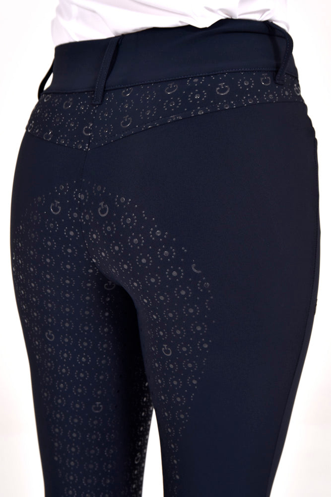 CT Motif Print Full Grip Breeches - Navy