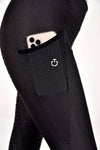 Jersey Mesh Pocket Full Grip Tights - Black