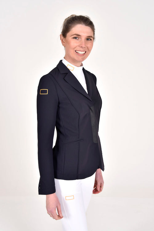 Jersey Mesh Riding Zip Jacket - Navy